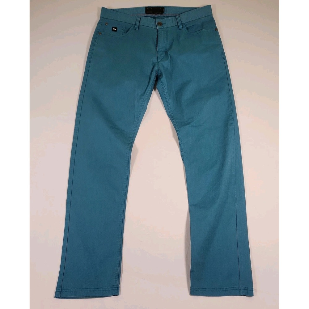 Oakley 50's Pants Mens 36x32 Blue Slim Straight Jeans Performance Golf